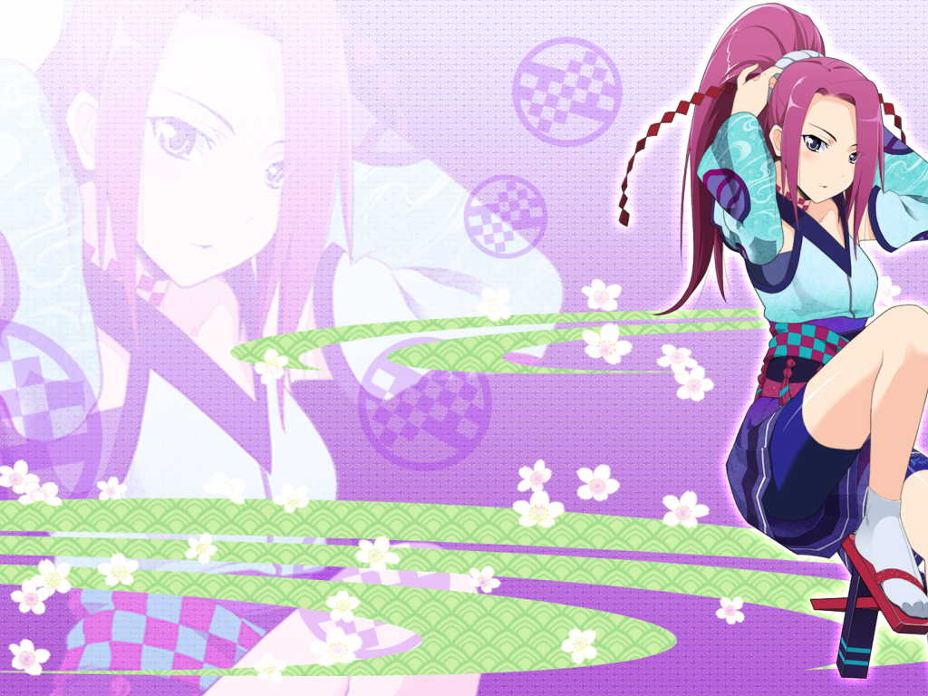 Красивая девушка в аниме Onigirl