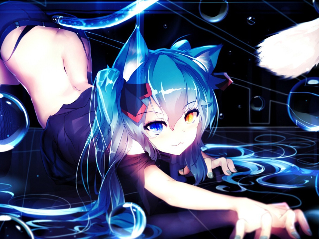 Диджей аниме среди мыльных пузырей