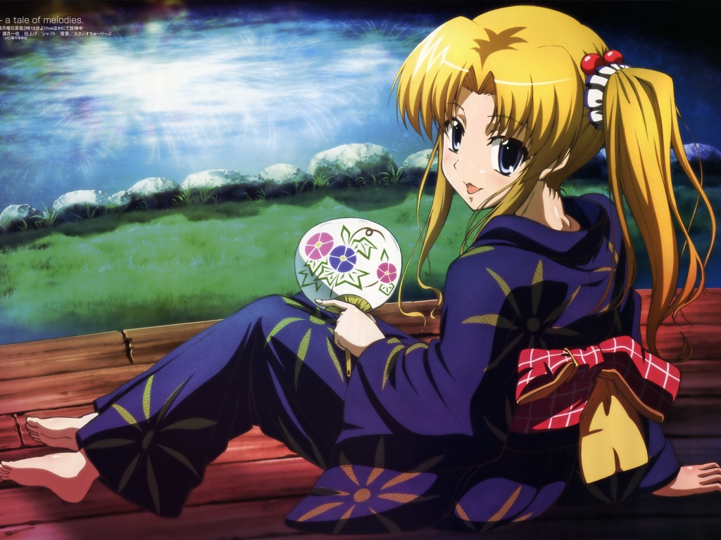 Девочка художница в аниме Эф - история воспоминаний