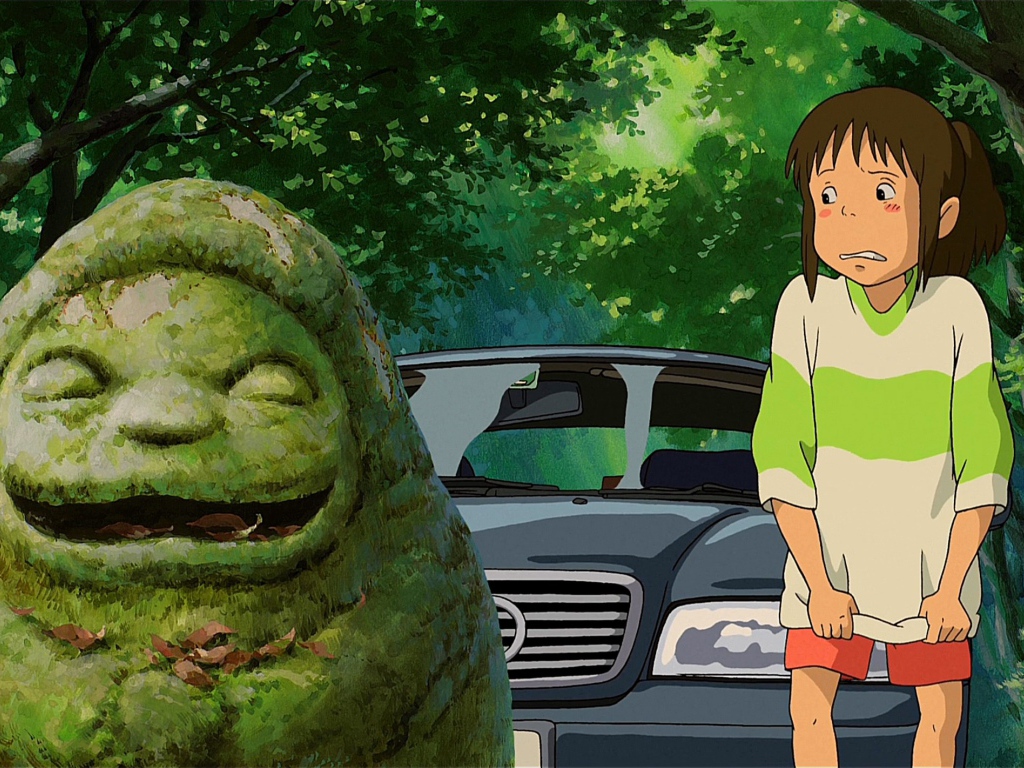 Девочка у идола в аниме Унесённые призраками