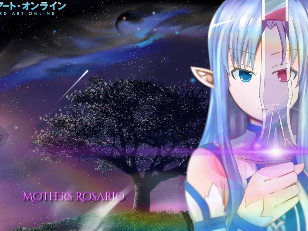 Девушка держит в руке прозрачный меч, аниме Sword Art Online