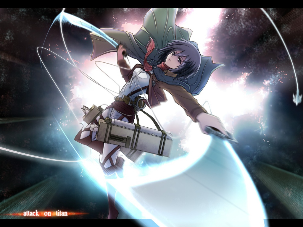 Девушка в полете, аниме Атака Титанов