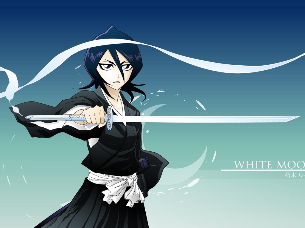 Девушка с катаной, аниме Белая луна