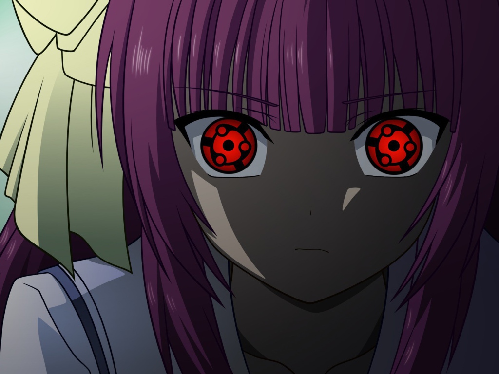 Девушка с глазами Шаринган