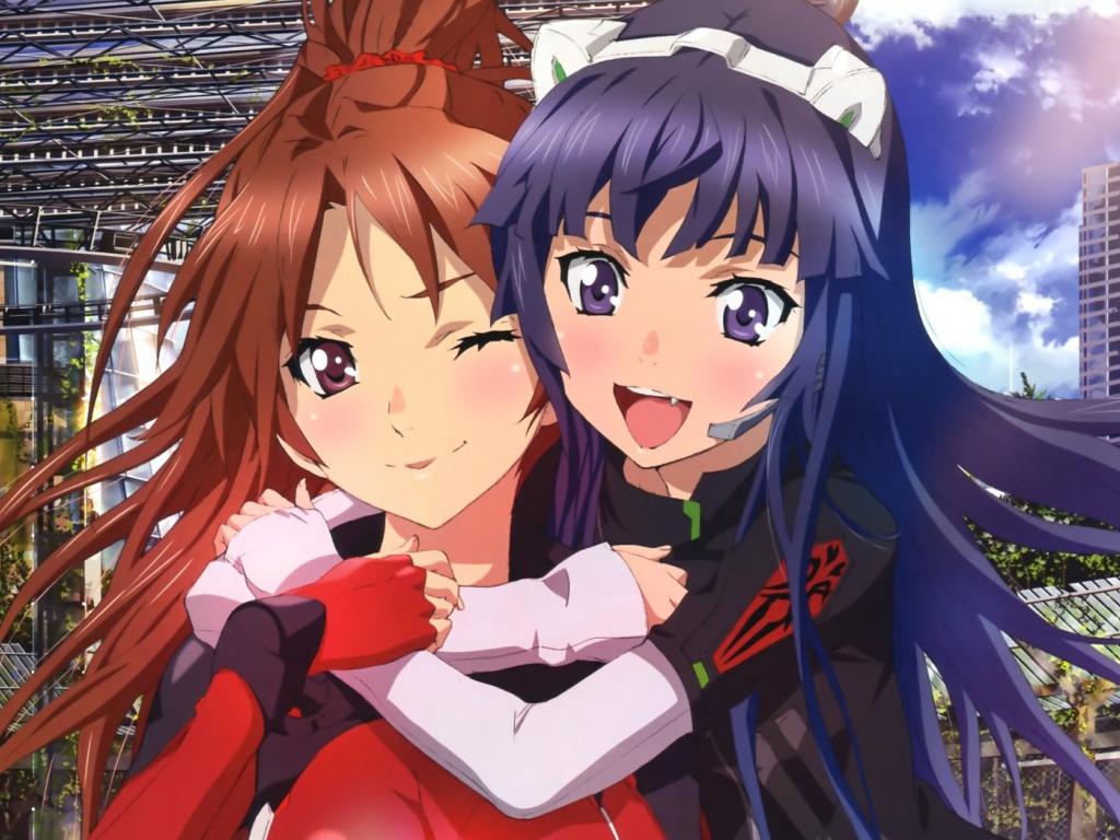 Девушки подружки из аниме Guilty Crown