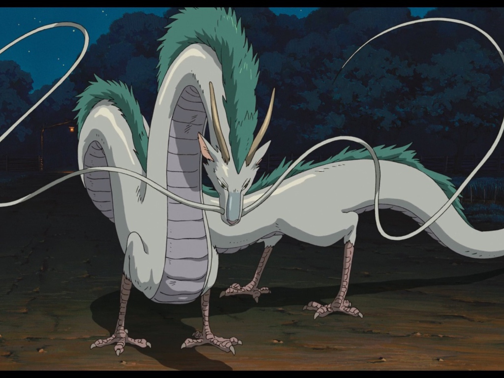 Зеленогривый дракон в аниме Унесённые призраками