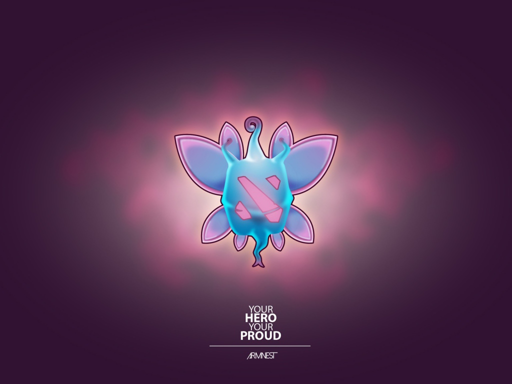 Герой аниме, фиолетовый фон