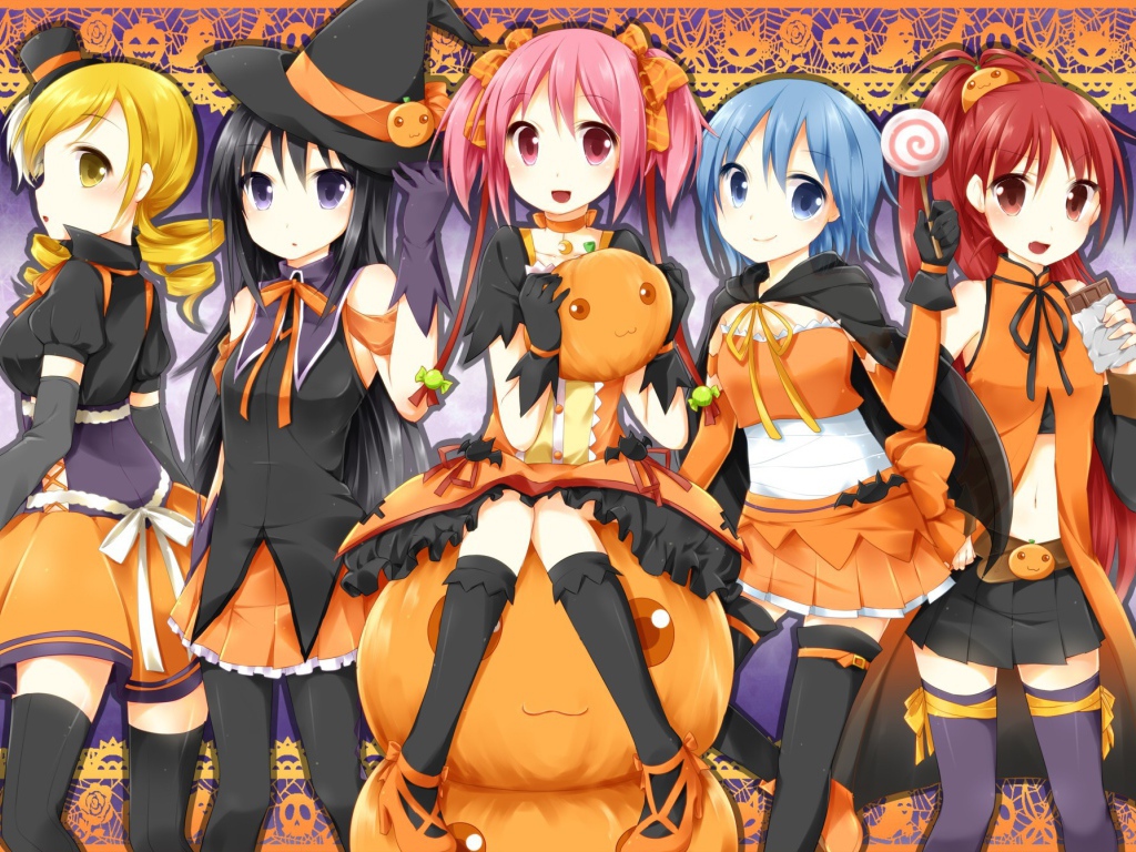 Герои аниме Mahou Shoujo Madoka Magica