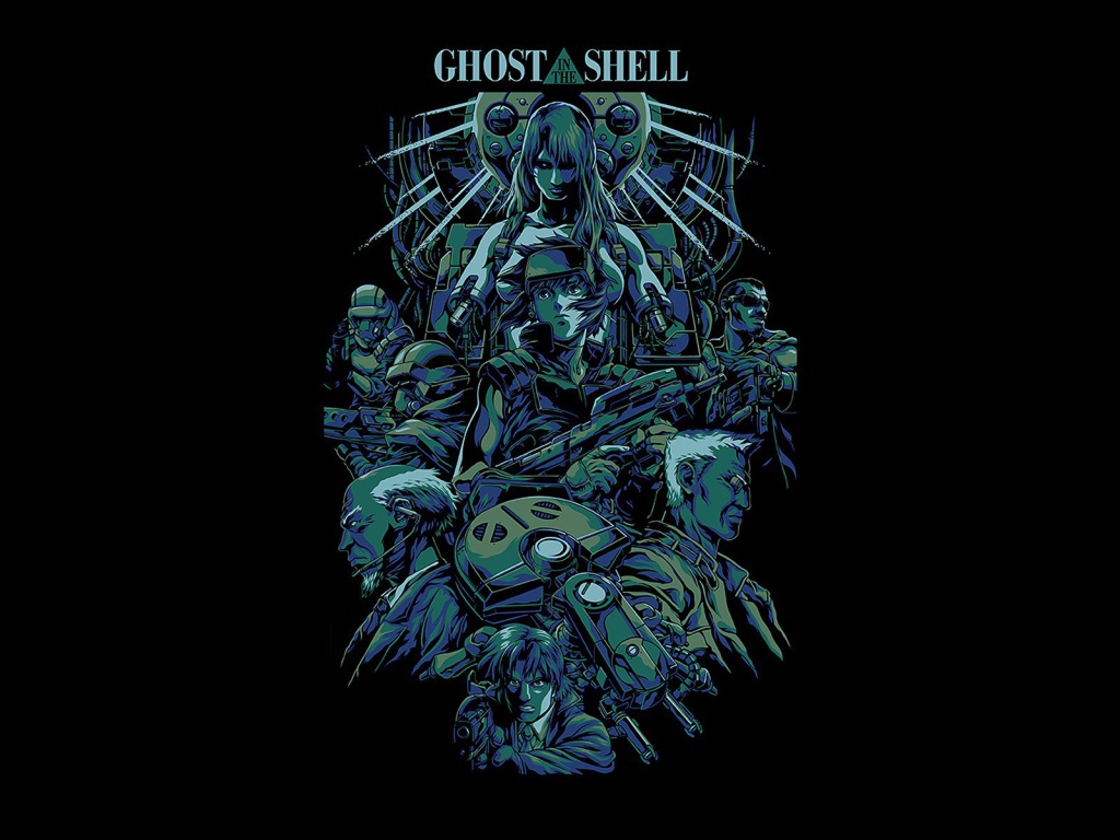 Японское аниме Призрак в доспехах