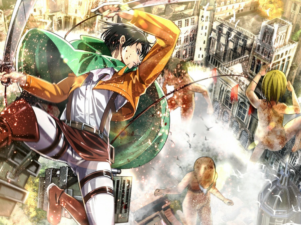 Персонаж Леви из аниме Shingeki no Kyojin