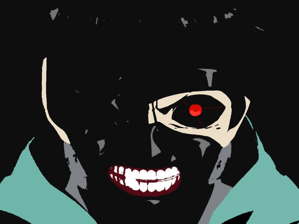 Красные глаза в аниме Tokyo Ghoul