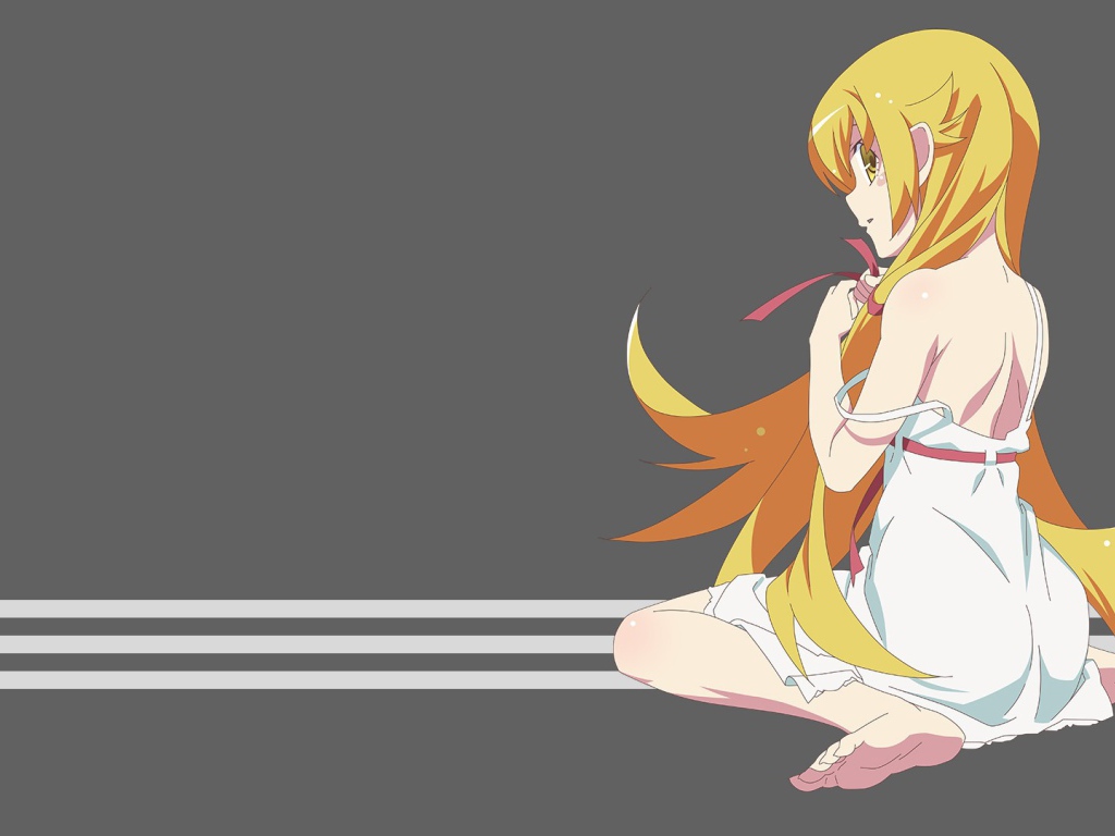 Рыжая девушка аниме Monogatari Series