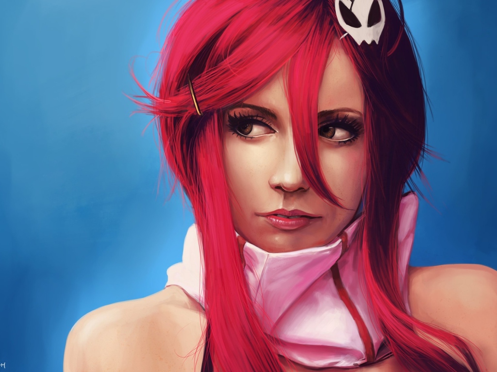 Красноволосая девушка из аниме Гуррен-Лаганн