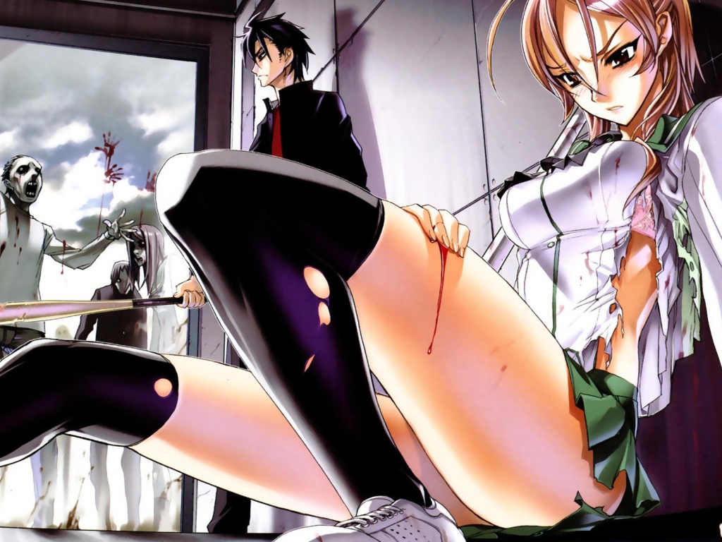 Спасение от зомби в аниме Школа мертвецов