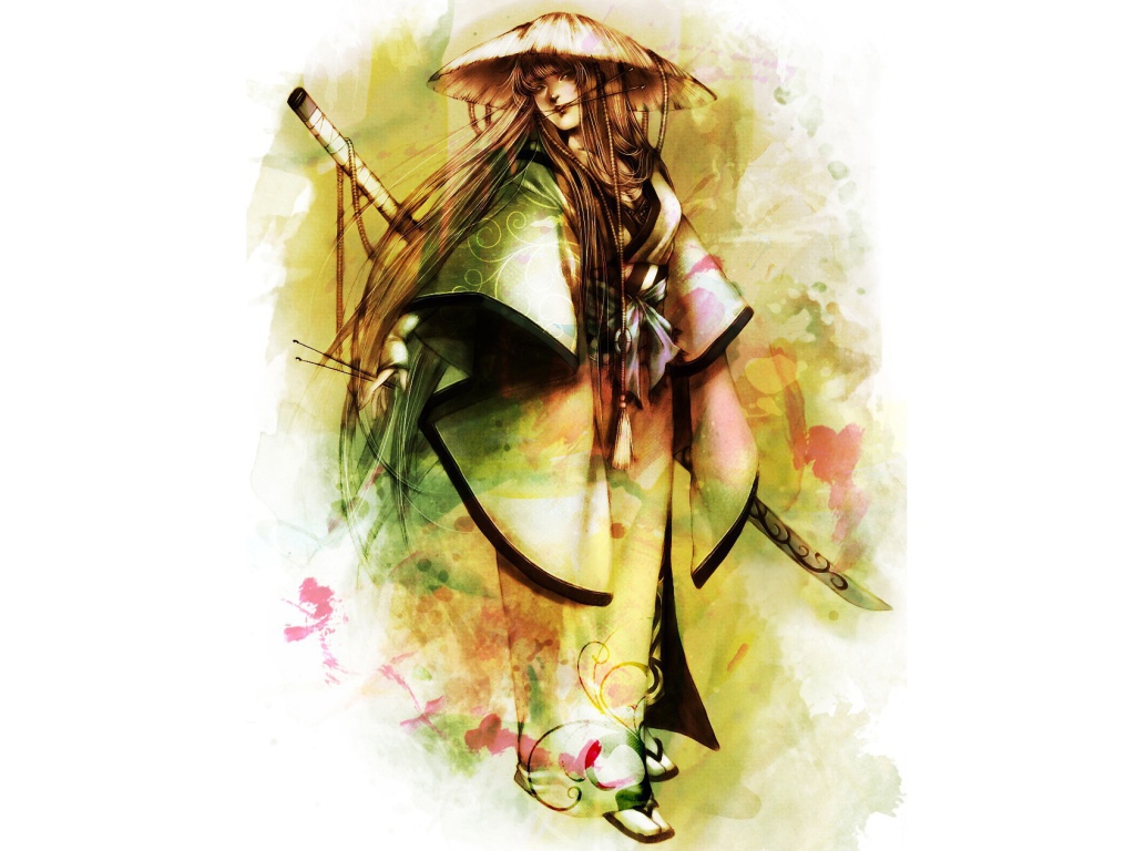 Японская девушка самурай