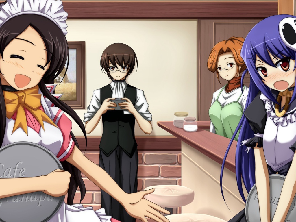 Кадр из аниме Одному лишь Богу ведомый мир