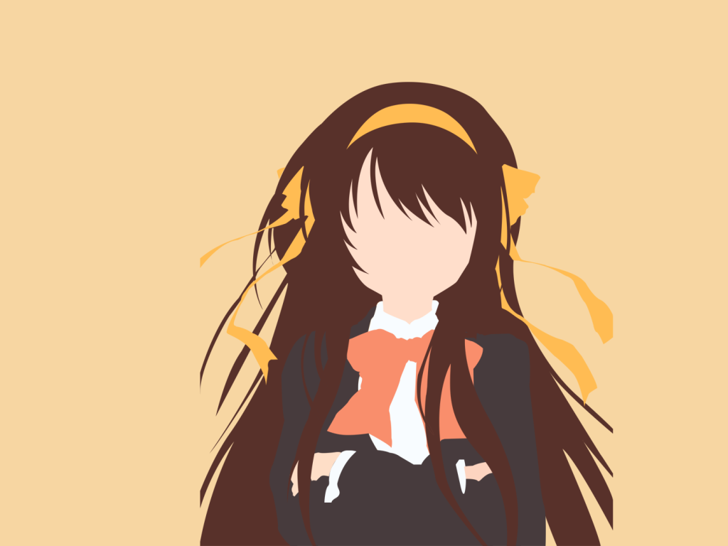 Силуэт аниме девушки Харухи Судзумия