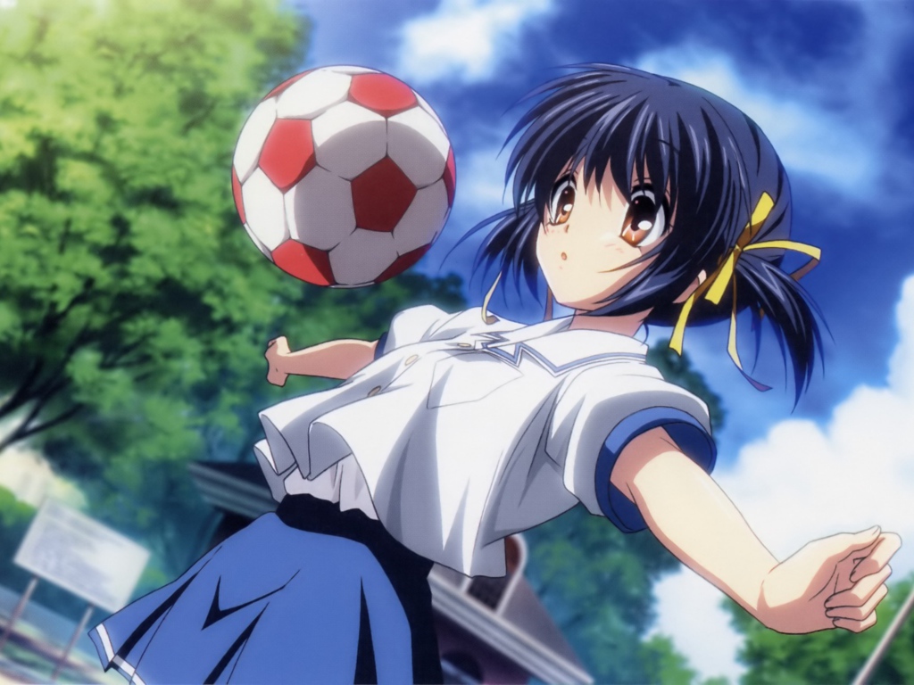 Игра в футбол в аниме Кланнад