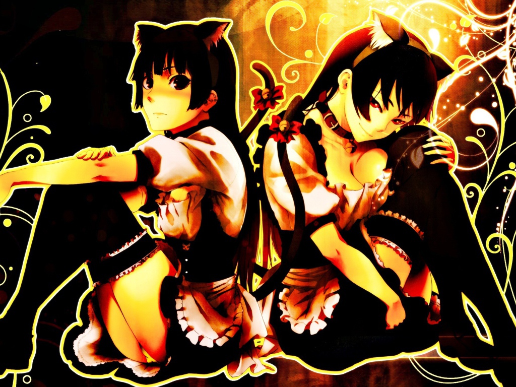 Две девушки из аниме Сумеречная дева и амнезия