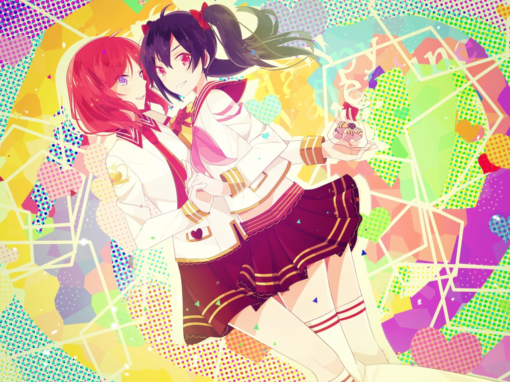 Две девушки из аниме Love Live