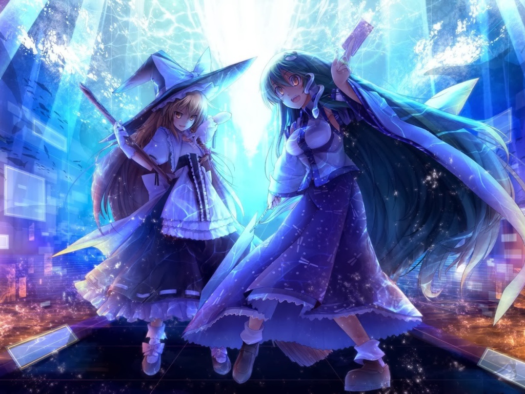 Две героини аниме Touhou Project
