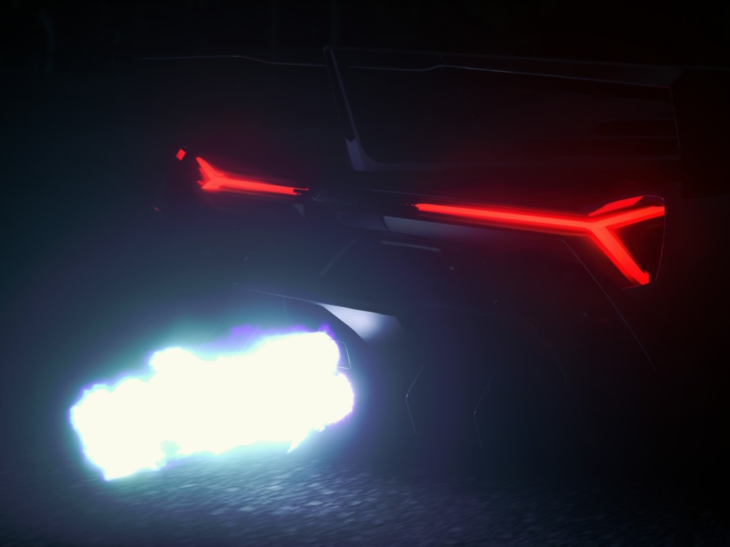 Белое пламя автомобиля Ламборгини