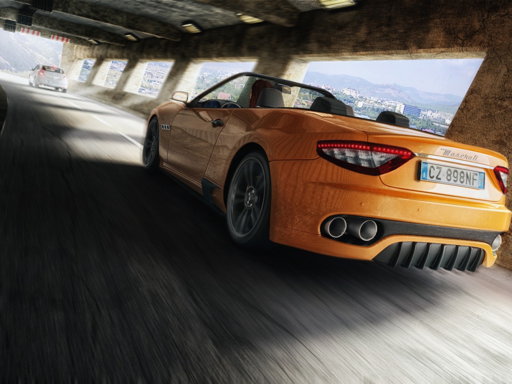 Оранжевый Maserati в 3Д модели