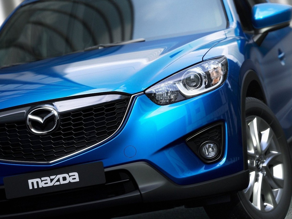 Blue car Mazda CX-5