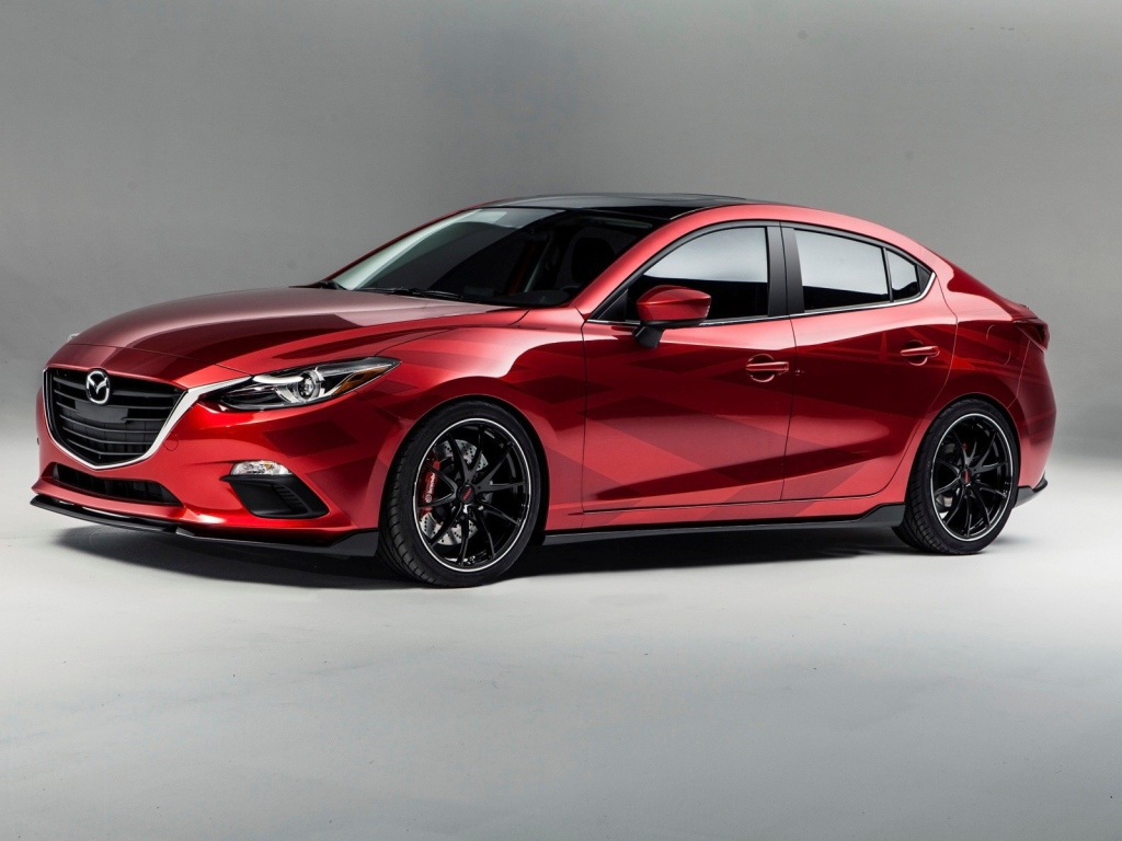 Красный автомобиль Mazda Vector 3