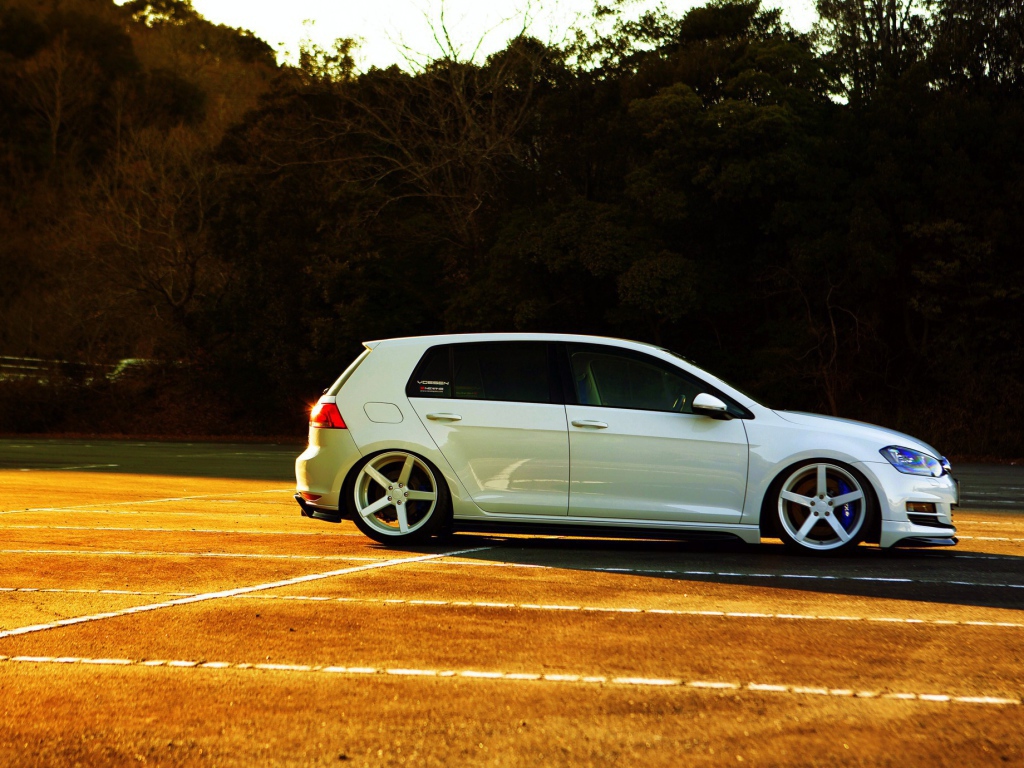 Белый Volkswagen golf 7