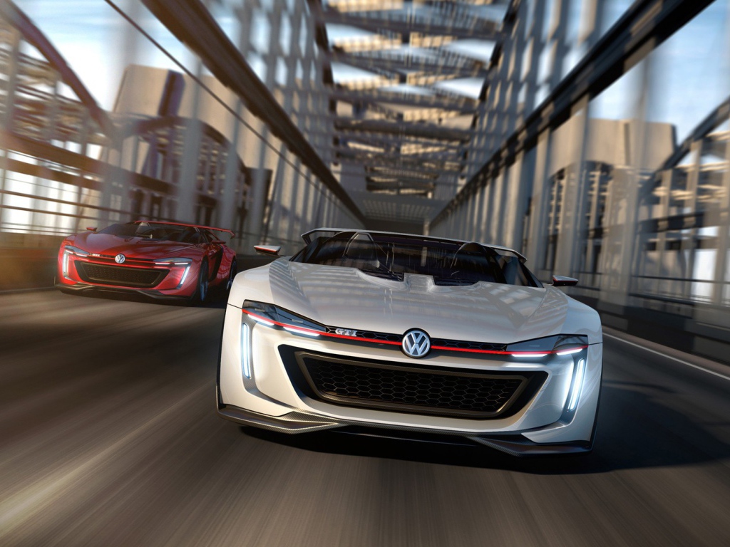 Белый кабриолет Volkswagen GTI Roadster