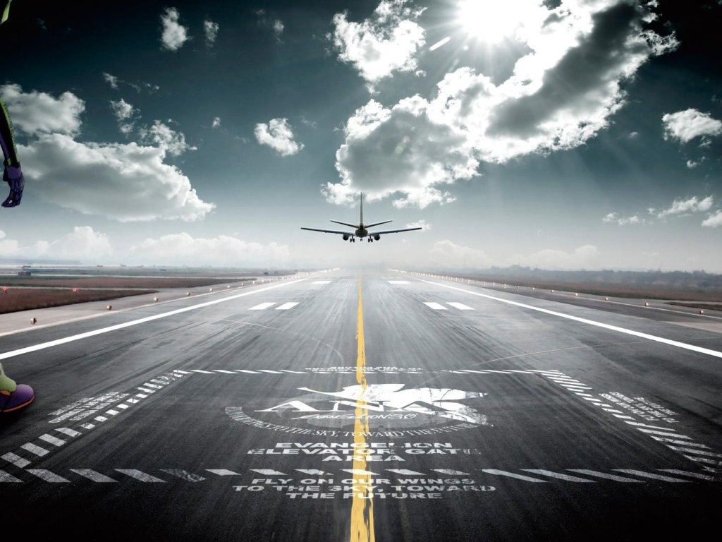 Самолет заходит на посадку