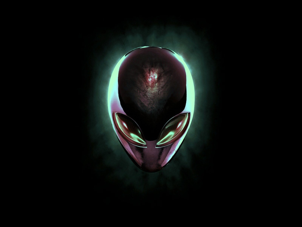 Коричневый инопланетянин, черный фон