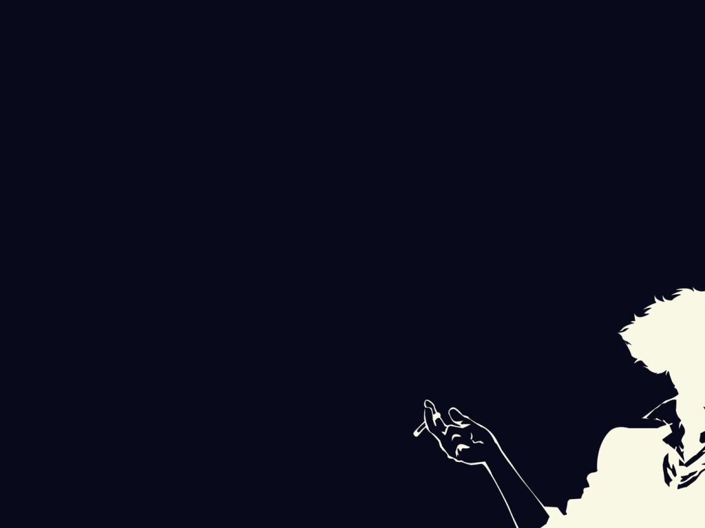 Аниме Ковбой Бибоп, синий фон