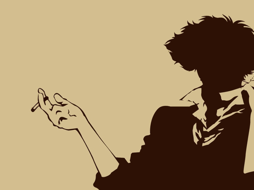 Аниме Ковбой Бибоп, коричневый фон