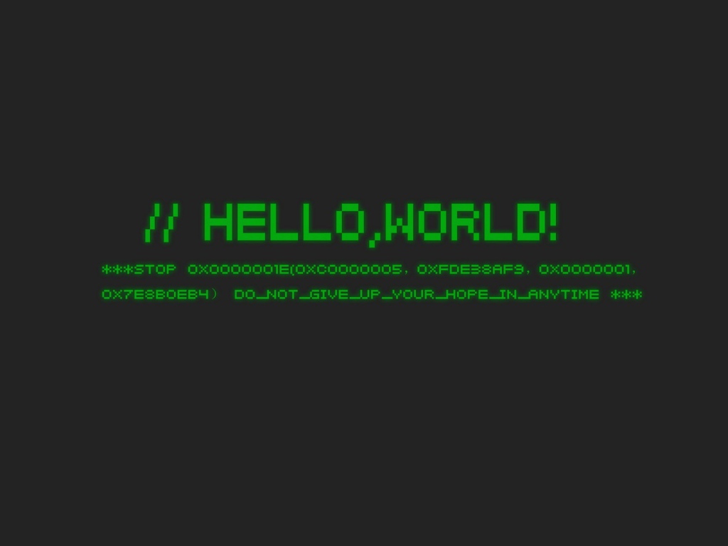 Фон Убунту, программа Привет мир