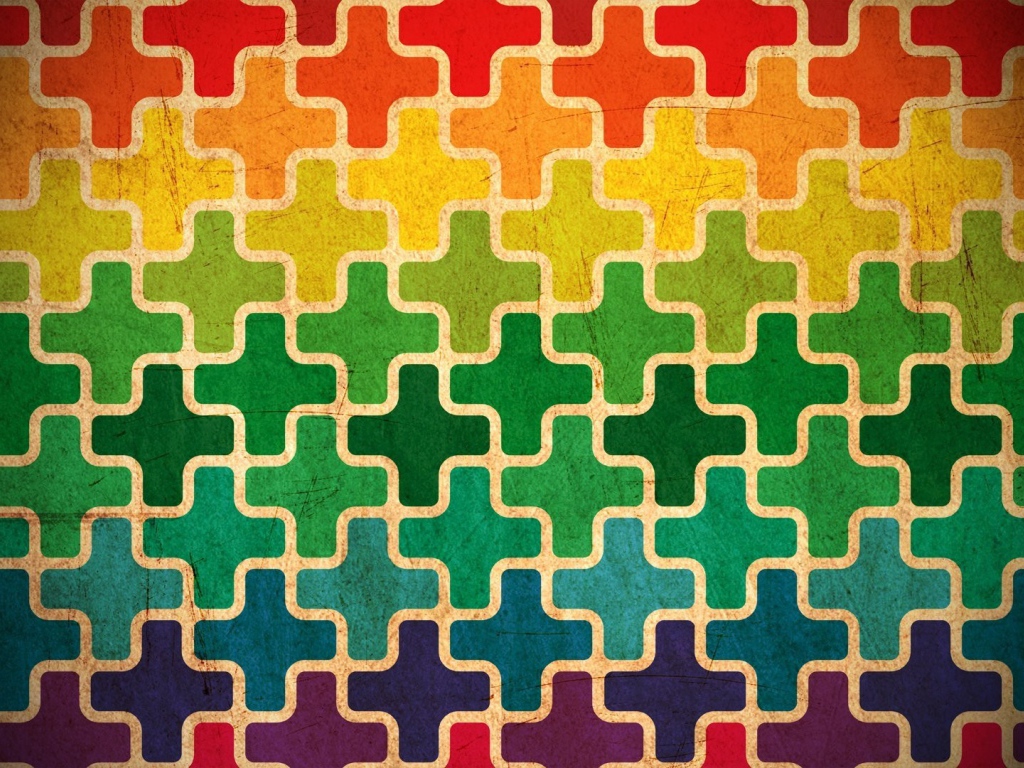 Фон из разноцветных крестиков