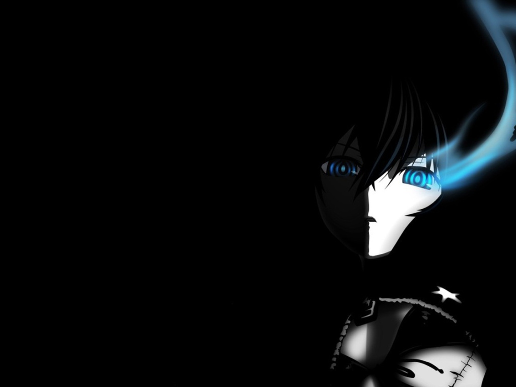 Черный фон аниме Black Rock Shooter