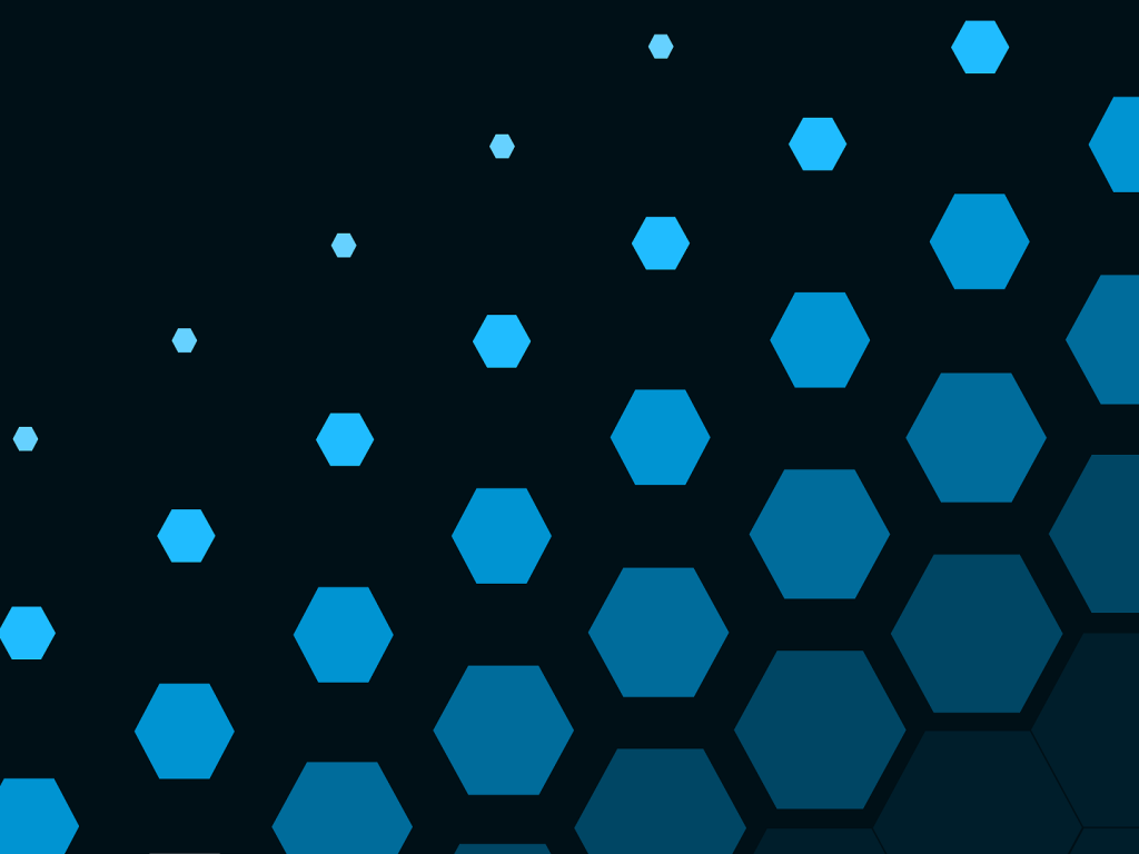 Голубые шестигранники на черном фоне