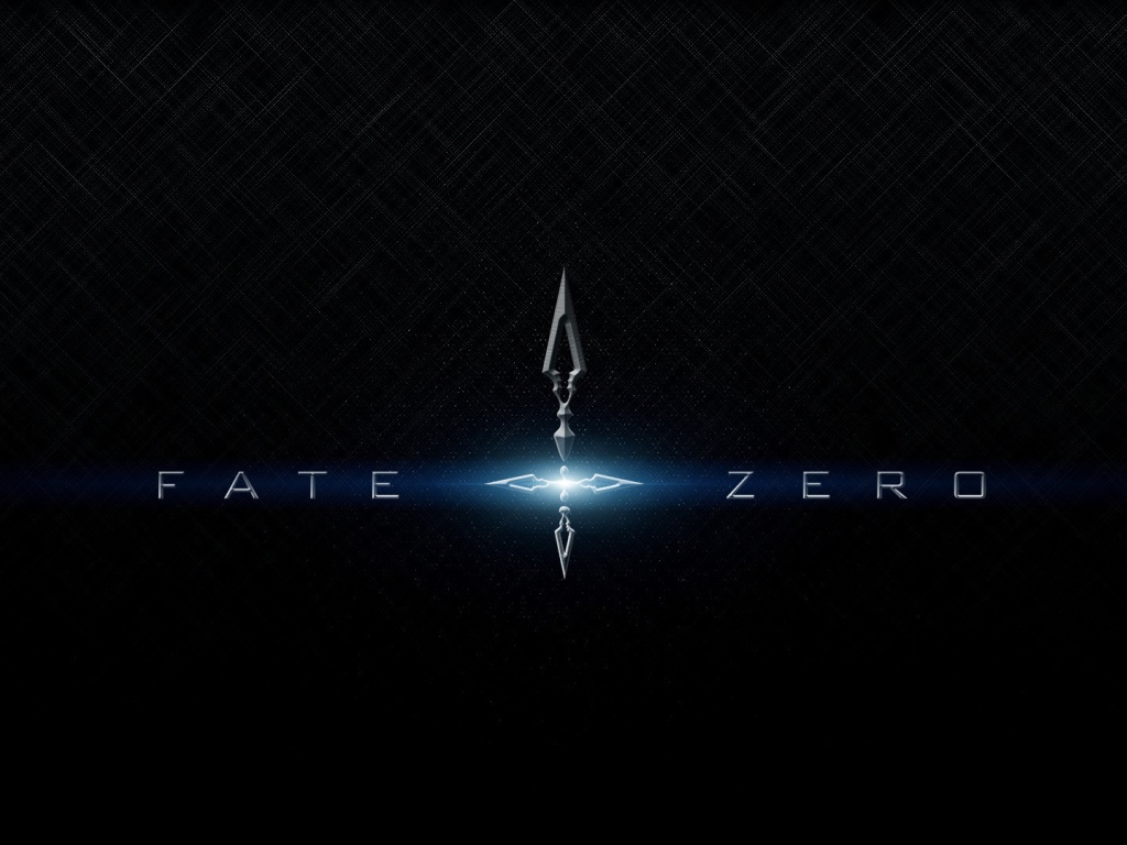 Голубые буквы, аниме Fate-Zero