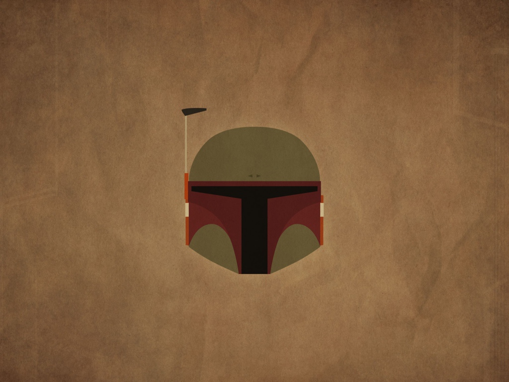Бобба Фет Звездные войны, коричневый фон