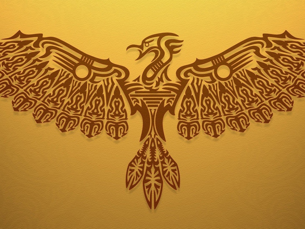 Коричневый силуэт хищной птицы