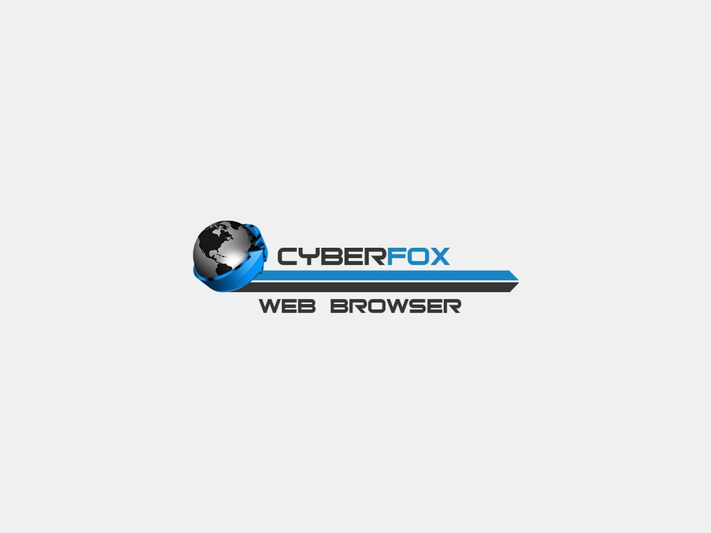 Браузер Cyberfox, голубой на белом фоне