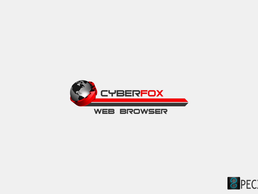 Браузер Cyberfox, красный на белом фоне