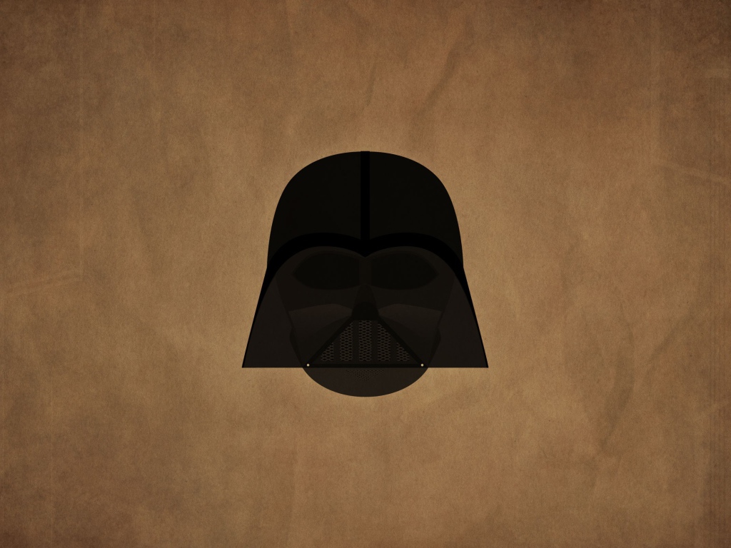Маска Дарта Вейдера, коричневый фон