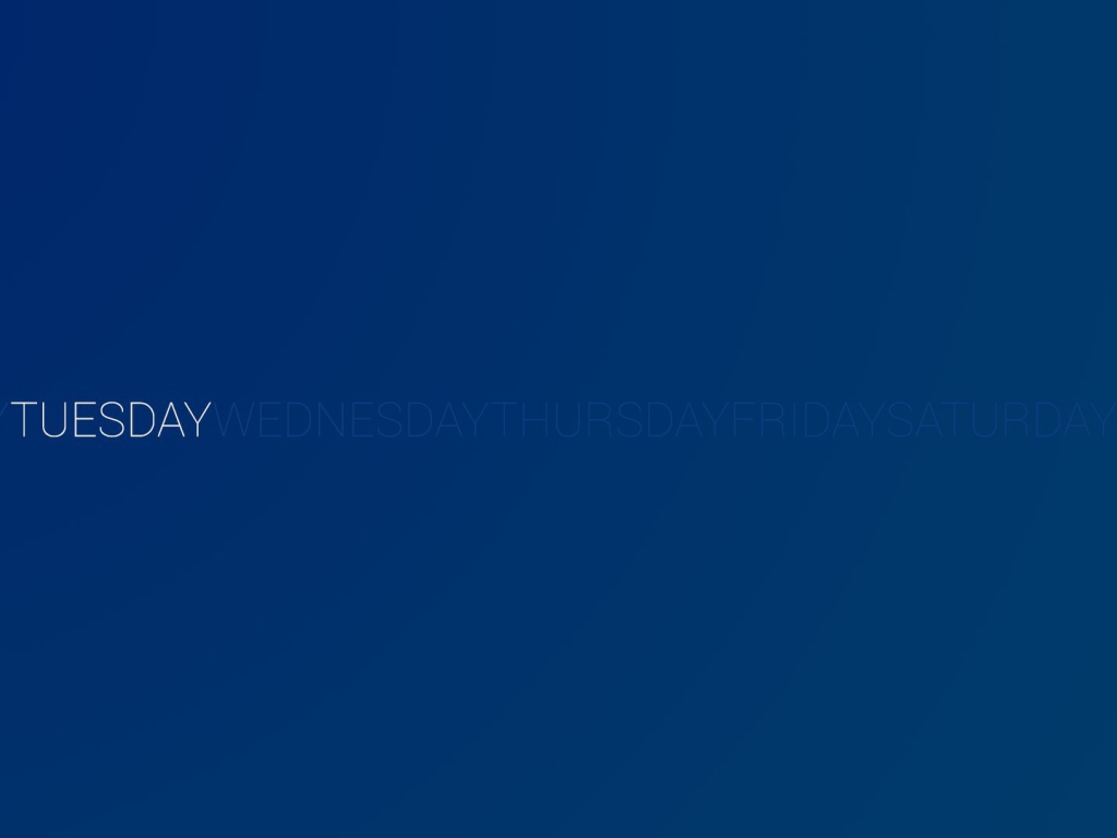 День недели вторник
