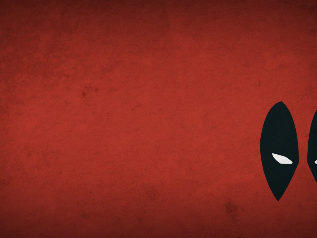 Глаза Дэдпула, красный фон