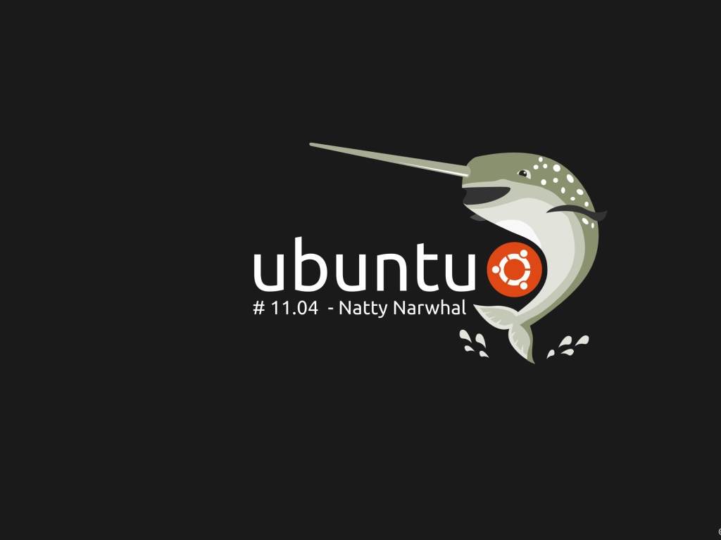 Дельфин нарвал, фон Ubuntu