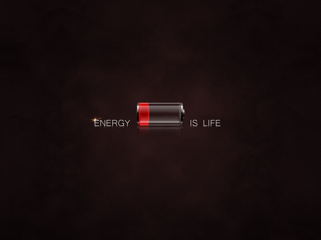 Энергия это жизнь, коричневый фон