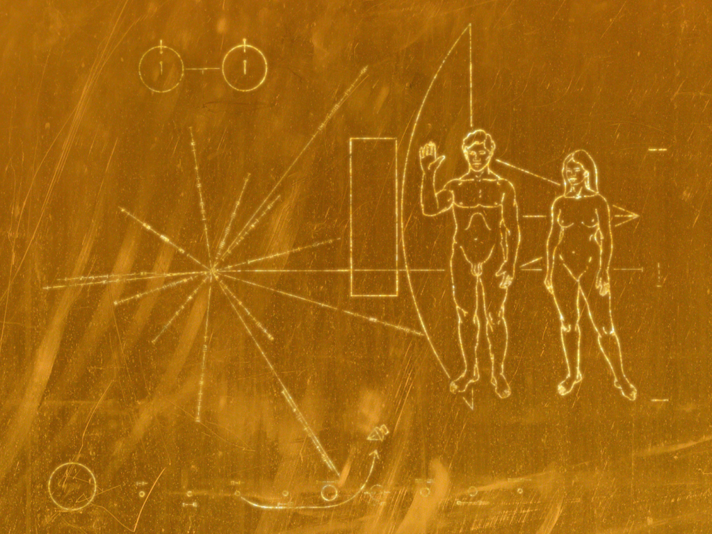 Гравировка на золотой пластинке Вояджера